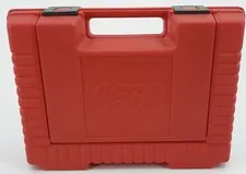 LEGO Hard Plastic Red w Grey Clip Closures Case Branded Storage Vintage 1985