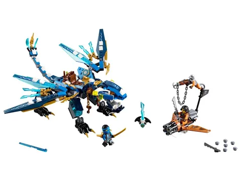 LEGO NINJAGO Jay's Elemental Dragon 70602 350pc Complete Set Retired 2016