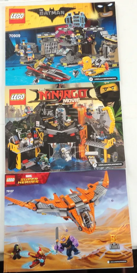 3 Lego Manual Batman Movie 70909 Marvel Super Heroes 76107 The Ninja Movie 70631