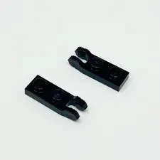 44302 LEGO Hinge Plate 1x2 Locking 2 Fingers on End 7 Teeth w/o Bottom Groove (2