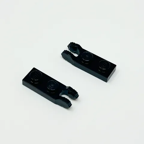 44302 LEGO Hinge Plate 1x2 Locking 2 Fingers on End 7 Teeth w/o Bottom Groove (2