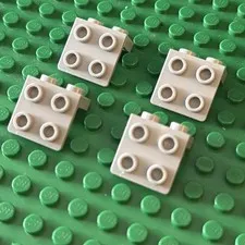 Lego Lot Light Bluish Gray 44728 Bracket 1 x 2 - 2 x 2 (lot of 4)