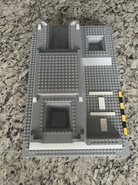 LEGO 3d Raised Baseplate Base Plate Gray 32 X 48 Platform Preowned