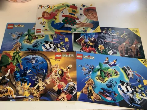 Lego System Club Promo Catalogs Booklets Lot Of 5 Castle City Space Freestyle