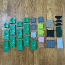 Huge Lot Of 29 LEGO Baseplates Multiple Colors & Sizes - See Pictures