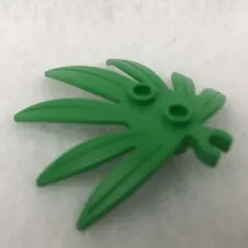 LEGO 10884 Bright Green Plant Leaves 6 x 5 Swordleaf with Open O Clip Thick (x1)