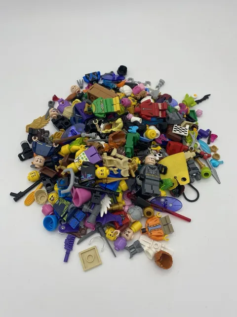 Lego Over 100 Piece Lot, Minifigures, Torsos, Heads, Legs Weapons & Accessories