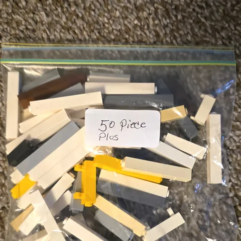 LEGO Bulk Lot Mixed Color Plastic Bricks & Pieces in Bag, 50+ Pieces