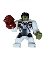 LEGO Marvel Hulk White Suit Minifigure Big Figure Avengers Endgame WITH 5 STONES