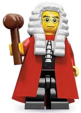 Lego Judge Minifigure Collectible Series 9 Including Gavel, Robe, and Wig CMF