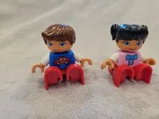 LEGO Duplo 10617 My First Farm - Boy & Girl W/ Red Pant Replacement Figures Only