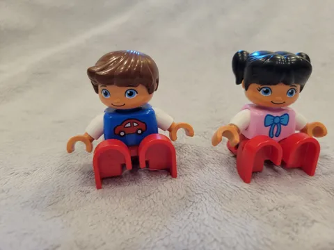 LEGO Duplo 10617 My First Farm - Boy & Girl W/ Red Pant Replacement Figures Only