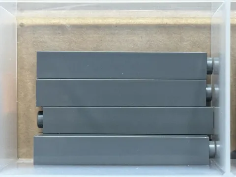 LEGO Parts - Dark Bluish Gray Brick 1 x 1 x 5 - Solid Stud - No 2453b - QTY 5