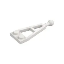 LEGO 22x White Plate, Modified 1 x 2 with Long Tow Ballt inv.597