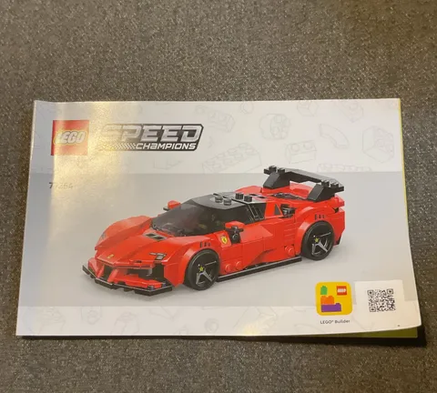 LEGO Speed Champions 77254 Ferrari F40 Supercar Instruction Manual.