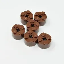 3941 LEGO Parts Brick Round 2x2 REDDISH BROWN (6)