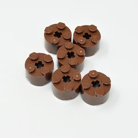 3941 LEGO Parts Brick Round 2x2 REDDISH BROWN (6)