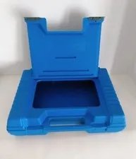 Vintage 1985 LEGO Carry Case Plastic Hardshell Tote Blue