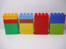 LEGO Duplo 2x4 Bulk Lot  x 1/2 Thin Plates  Lime Red Blue Green 40