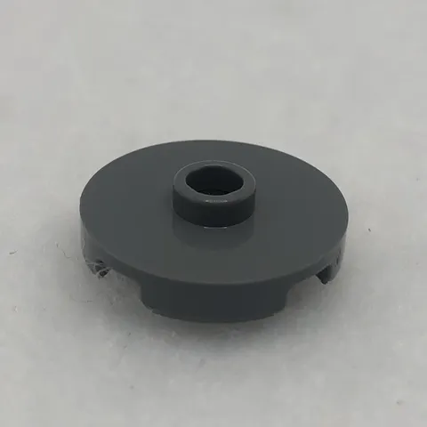 LEGO 15535 Dark Bluish Gray Tile, Round 2 x 2 with Hole (x1)