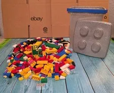 🔥VTG 1998 LEGO Freestyle: Limited Edition Silver(Blue) Bucket W/Silver Brick🔥