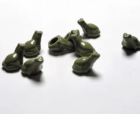 LEGO New Lot of 10 Olive Green Frogs