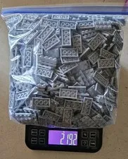 LEGO Light Bluish Gray 2x4 Plates Bulk Lot 700+ Pcs 2.19 lbs Part 3020 Gray New