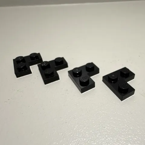 LEGO Star Wars MOC, Black 2x2 Corner L-Shape Plate Pieces Parts 2420 4pcs