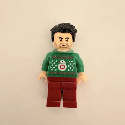 LEGO Star Wars Poe Dameron Green Christmas Sweater Minifigure sw1117 - 75279 1i