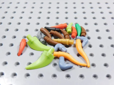 LEGO Lot of 20 Barbs Horns Minifig Orange Lime Green Sand Blue Brown Red BJ