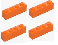 LEGO ® 4x brick 1x4 orange bright orange 3010 4118827 building block spare part brick
