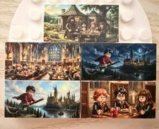 Lego Lot Of (5) 3D Printed Harry Potter Scene Tiles