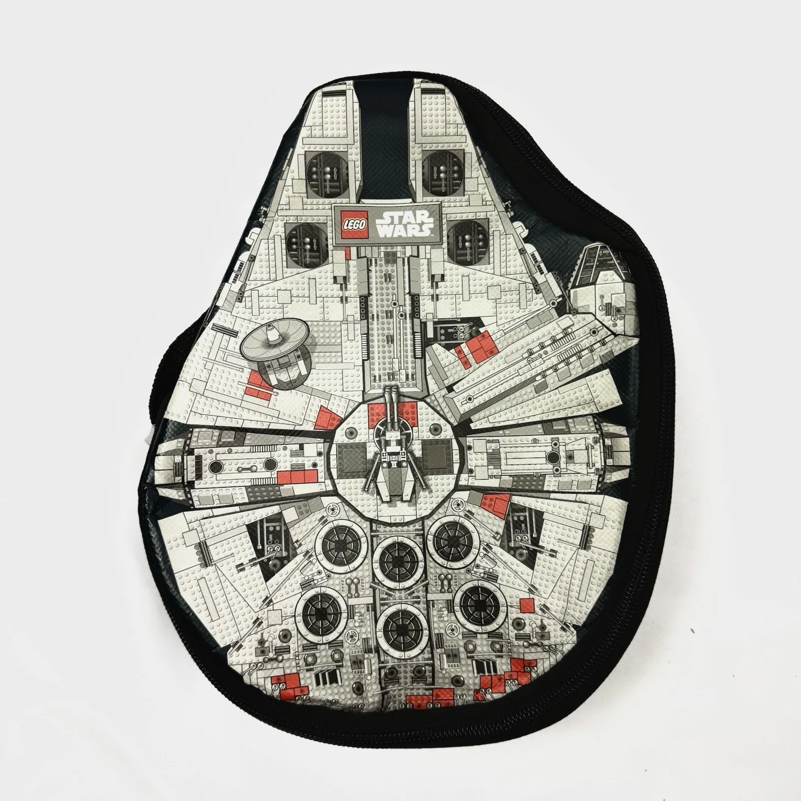 LEGO STAR WARS MILLENNIUM FALCON ZIPPERED STORAGE BAG MINI FIGURE CARRYING CASE