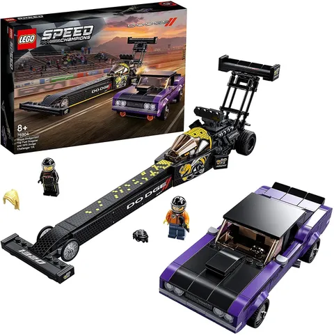 LEGO SPEED CHAMPIONS 76904 Mopar Dodge//SRT Top Fuel Dragster and 1970 Dodge Chall