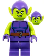 LEGO [No Color/Any Color] Green Goblin - Lime Skin, Dark Purple Outfit, Medium L