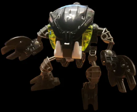 LEGO Bionicle Black Bohrok Nuhvok 8561 Action Figure 2002 NO MASK