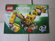 Lego Creator Building Instructions Instruction 4915, 3 in 1 Excavator Forklift