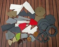 Lot 40 LEGO Specialty Plates Wedges Assorted Sizes and Colors Star Wars & Others