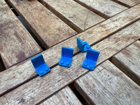 4x LEGO seat blue minifigure seat ref 4079 set 7938/7894/6598/6368/8019/4482/4210