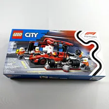 LEGO City F1 Pit Stop & Pit Crew with Ferrari Car 60443 322 pcs Age 6+