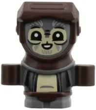 LEGO® Minifig sw1524 - Anzellan - Dark Brown Hood (6581505)