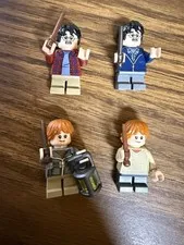 LEGO Harry Potter Ron Weasley Harry Potter Minifigure Lot Wands Lantern Genuine