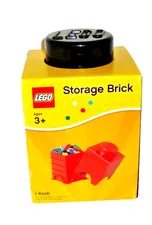 Lego Black 1 Knob Storage Brick 4001 by Room Copenhagen - 2014 New