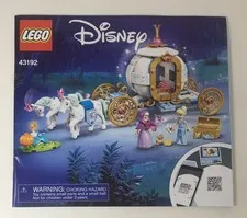 Lego 43192 Cinderella's Royal Carriage Instruction Manual Book Only - No Bricks