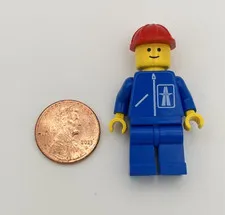 Lego CLASSIC TOWN Highway Construction Worker Minifig Red Helmet Jacket hgh005