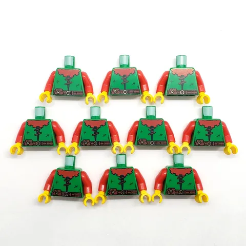NEW Lot of 10 Lego Castle Forestmen Minifigure Torso 10305 Lion Knight's Castle
