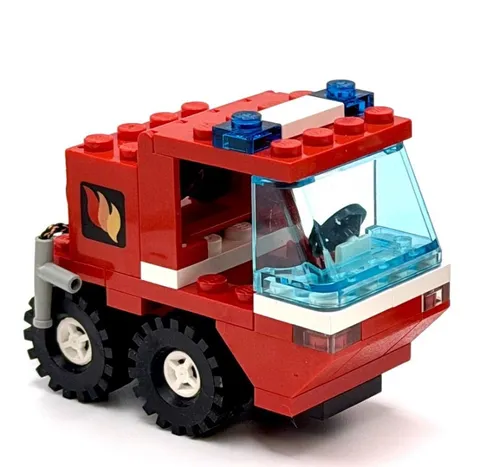 LEGO Vintage Red Town Fire Car, From Set 6385 (SOLD AS IS) inv.571