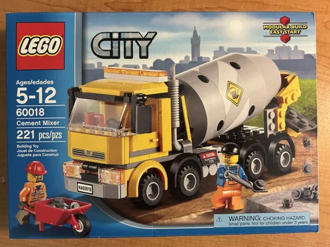LEGO CITY: Cement Mixer (60018) - Rare-Retired - New-In-Box, Never Opened