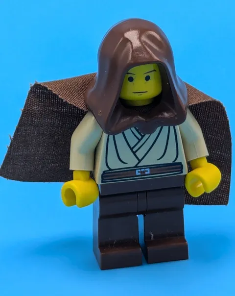 LEGO Young Obi-Wan Kenobi SWO024 Minifigure 7161 W/Brown Hood & Cape