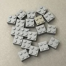 Lego 3003 Dark Gray Replacement Parts Pieces Lot of 19